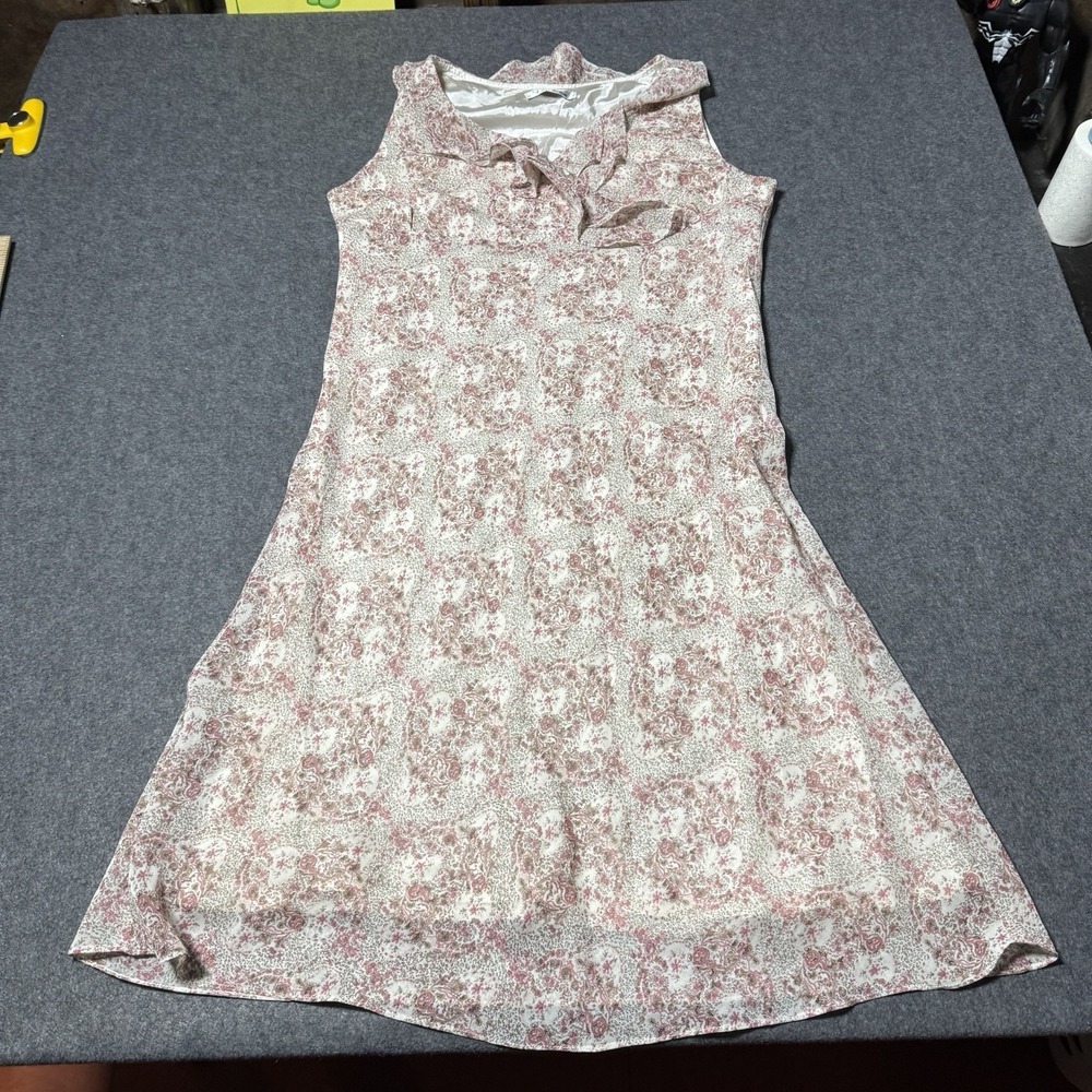 VTG‎ 90s Fnil Loom Floral A line Ruffle Dress Size M Cottage Core Coquette Boho